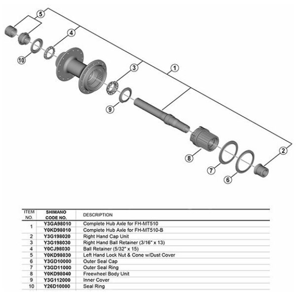 Shimano Achteras Compleet 142 mm