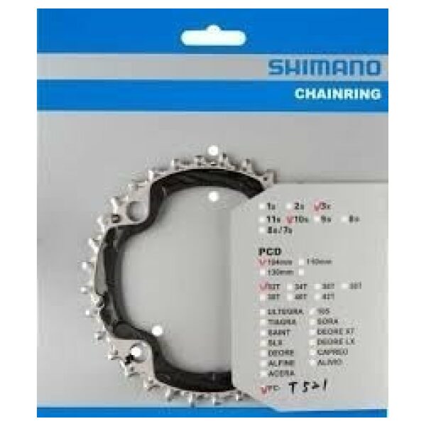 Shimano Kettingblad / ritsel T521 32-tands 4A zw 10/104 Zwart