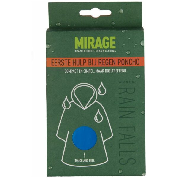 Mirage Poncho plastic bl Blauw